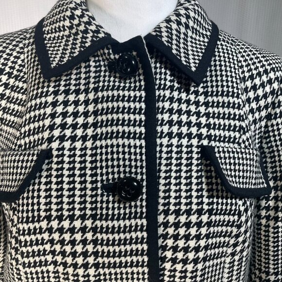 Talbots Blazer Classic Houndstooth Sophisticated Professional Office 10p Career - Picture 3 of 9